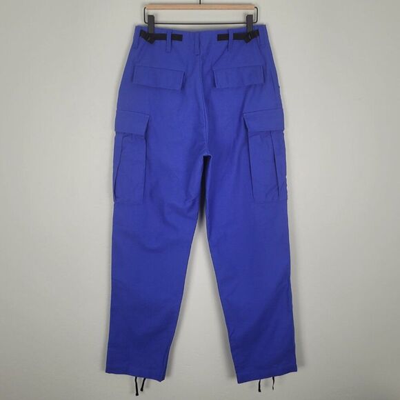 Rag & Bone Sands Cotton Twill Cargo Pants High Waist Bright Blue Size 8 NWT - Picture 5 of 13